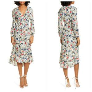 BA&SH Paloma wrap-effect floral-print crepe dress 🌷